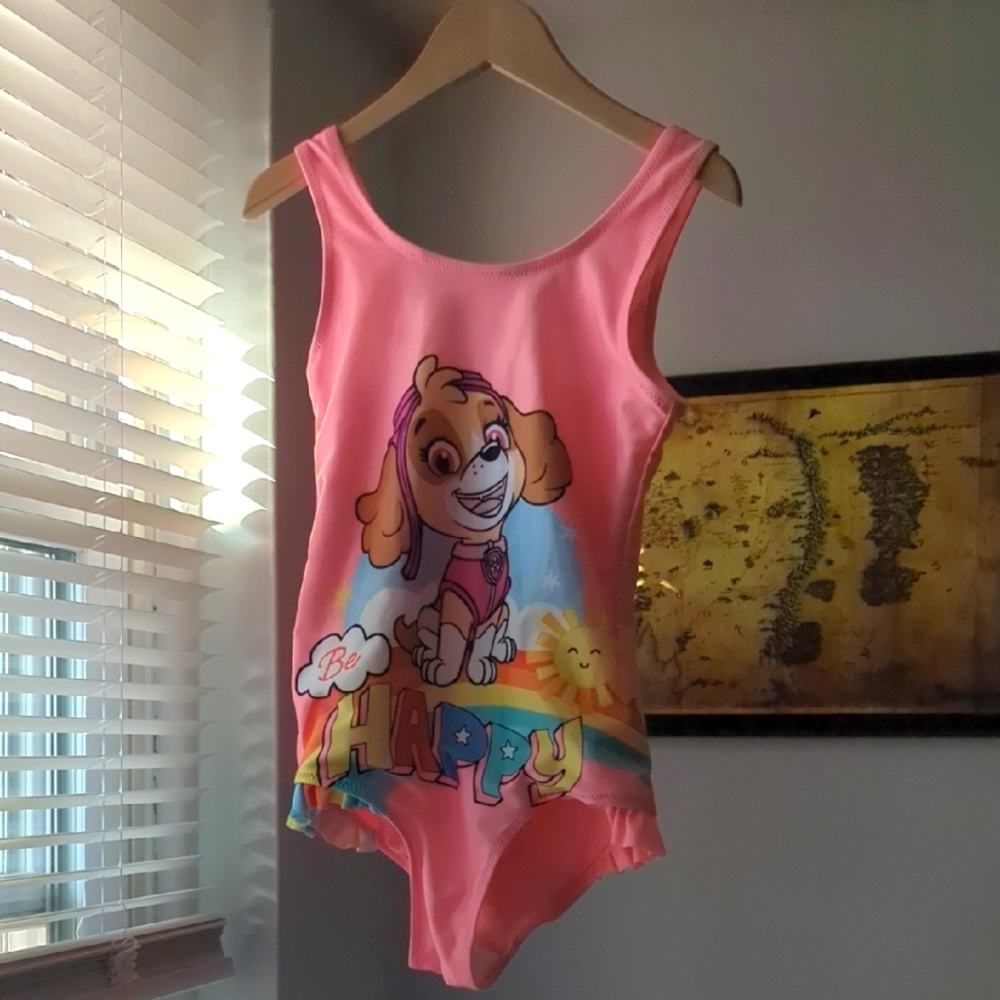 H&M Pink Kids Swim One Piece with Cheerful Design